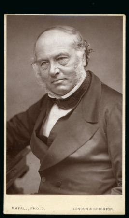 Stamp of Great Britain » Literature and Philatelic Documents 1862 Rowland Hill Carte de Visite (50mmx100mm) photographic portrait in black and white, mounted on thick card, Mayall 