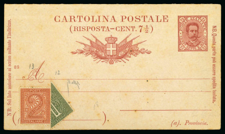 Stamp of Italy » Italy and Areas Collections and Lots INTERI POSTALI 1877-1978 : Interessante grande accumulazione di centinaia di pezzi montati su più di 160 pagine d’album