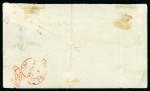 Stamp of Kenya, Uganda and Tanganyika » British East Africa 1895 (Aug 4) envelope to England with 1895 1/2a and 1a pair tied by Mombasa squared circle ds