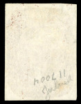 Stamp of United States 1856 5c red-brown, four margins, neatly cancelled by a crisp New Orleans cds