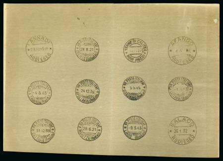 Stamp of Italy » Italian Colonies and Possessions » Aegean Islands THE "BAG IN THE BASEMENT" UNIQUE COLLECTION OF POSTMARKS