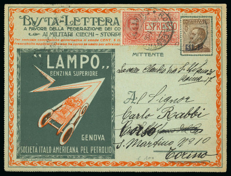 Stamp of Italy » Italy and Areas Collections and Lots Buste Lettere Postali: 1921-22 Interessante raccolta di 29 buste con esemplari soprastampati “B.L.P.”