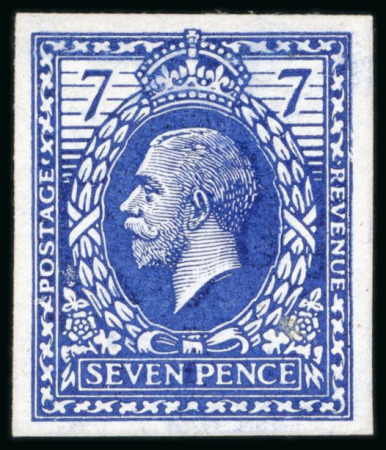 Stamp of Great Britain » King George V » 1912-24 Profile Head Issues 1913 7d. Gloriosa-blue Miller and Motley colour trial