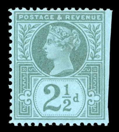 Stamp of Great Britain » 1855-1900 Surface Printed » 1887-1900 Jubilee Issue & 1891 £1 Green 1887-1900 Jubilee issue 2 1/2d perforated colour trial in green