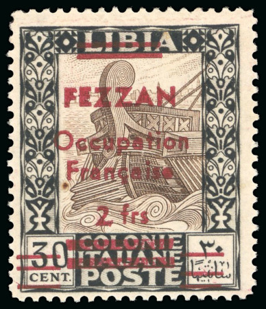 Stamp of Italy » Italy and Areas Collections and Lots Fezzan, Fezzan & Ghadames: 1943-1951 Bella selezione di oltre 120 pezzi del periodo montata su sette pagine d’album