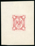 Stamp of Romania » United Principalities 1864-1865 Prince Cuza 1865-66 Essays (unadopted) for proposed Prince Cuza issue, on white wove paper, in red and brown,