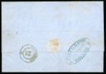 Stamp of Romania » 1868-70 Prince Carol I - New Currency 1869 (May 31) Cover to Giurgui franked with a 10b blue, imperforate, four margins,