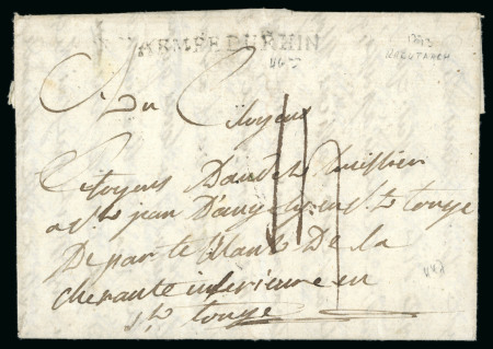 Stamp of France 1793, Armée du Rhin, Lettre datée du 17 février