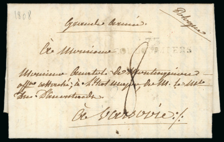 Stamp of France 1808, N°43 Déboursé / Grande Armée (rouge), Lettre