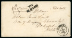 Stamp of Italian States » Tuscany 1850, lettera Valentina a secco dell'8 ottobre da Firenze per Malta