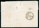 Stamp of Italy » Regno d'Italia 1869, lettera da Rapallo per Paita (Perù), affrancata con coppia del 40 c. ed un 60 c. Raro transito di Panama.