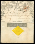 Stamp of Great Britain » 1840 Mulreadys & Caricatures 1840 (5 May) Mulready letter sheet (Forme 2, stereo A30) addressed to "Her Majestys Board of Commissioners for Stamp Duties, Somerset House, London" posted one day prior to the first Official day of usage
