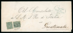 Stamp of Italy » Regno d'Italia 1881, lettera circolare spedita dal Ministero degli Affari Esteri per il Guatemala, Umberto 5 c. (2)