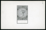 Stamp of Sierra Leone 1897 die proof of the Fiscal stamp with blank value
