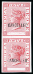 Stamp of Sierra Leone 1872-73 imperforate vertical pairs from the master