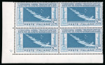 Stamp of Italy » Regno d'Italia » Posta Aerea 1930, Crociera Atlantica Italia-Brasile, 7,70 l. celeste, cinque blocchi di quattro