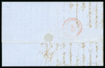 Stamp of Romania » Postal History 1861 Cover from Braila to Bucharest struck with a good impression of the "Braila Apr 12" two line Cyrillic postmark