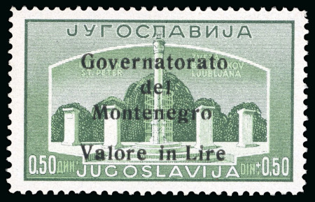 Stamp of Italy » Italian Occupations WWII » Montenegro 1942, Governorate, overprint black (Sass. 24/27), series