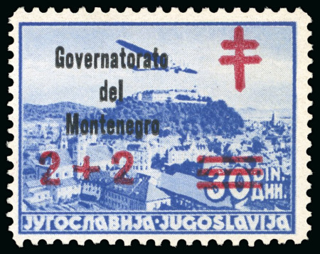 Stamp of Italy » Italy and Areas Collections and Lots 1941 Occupazione del Montenegro: collezione avanzata montata su 16 pagine d’album, 