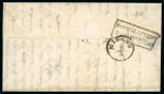Stamp of Italian States » Modena 1855, lettera per Milano con affr. comprendente il 15 c. "senza linea divisoria con l'esemplare inferiore"