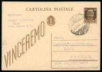 Stamp of Italy » Foreign Occupations of Italian Territories or Under Italian Sovereignty » German Occupation of Zara 1943 30c stationery card showing the first overprint and cancelled at Trieste