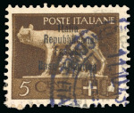 Stamp of Italy » Base Atlantica  1943, soprastampa di saggio su insieme unico di esemplari usati