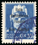 Stamp of Italy » Base Atlantica  1943, soprastampa di saggio su insieme unico di esemplari usati