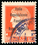 Stamp of Italy » Base Atlantica  1943, soprastampa di saggio su insieme unico di esemplari usati