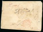 Stamp of Cuba 1843 (Jan 30) Envelope sent from France and addressed to the Consul of Tuscany in Havana, sent unpaid