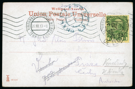 Stamp of Austria » Austrian Levant 1910 (Aug 26) Picture postcard of Jerusalem franked with 5c green and yellow tied by "Tirol Oe Lloyd"