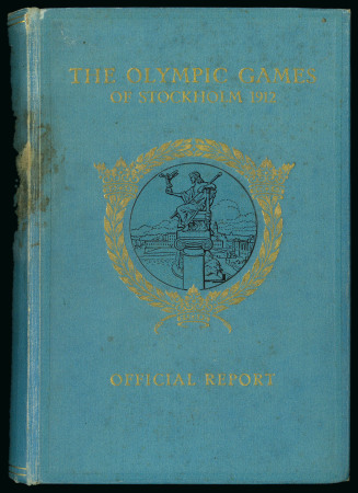 Stamp of Olympics » 1912 Stockholm » Memorabilia 1912 Stockholm official report in English, dedicated inside to Count Albert Gautier-Vignal (IOC member)