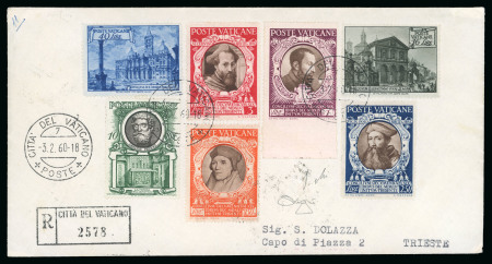 Stamp of Italy » Vatican State 1944, busta del 5 aprile da Torino per città, incluso "Concilio di Trento" 1 l. violetto e bruno non dentellato in basso 