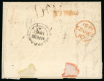 Stamp of Chile » Postal History 1851 (Mar 26) Cover sent to Sondra, Genoa from Valparaiso, by the British Consulate