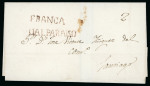 Stamp of Chile » Postal History 1849ca Two covers sent from Valparaiso, to Santiago, both sent at a basic letter rate of "2" reales