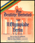 Stamp of Olympics » 1936 Berlin » Other Memorabilia 1936 Berlin group of four music booklets