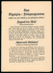 Stamp of Olympics » 1936 Garmisch-Partenkirchen Brochure for "Jugend der Welt", the Winter Olympia Film about Garmisch-Partenkirchen