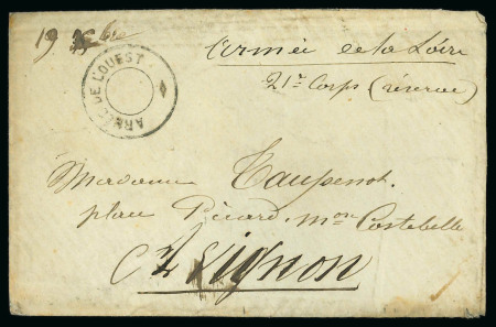 Stamp of France » Collections 1870-1871, Ensemble d'histoire postale sur les Armées