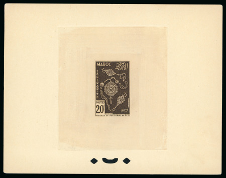 Stamp of Colonies françaises » Maroc 1945-1955, Ensemble de 49 épreuves d'artiste, 1 épreuve