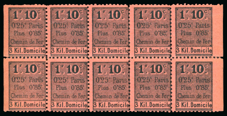 Stamp of France » Collections 1892-1930, Stock de colis postaux Paris pour Paris