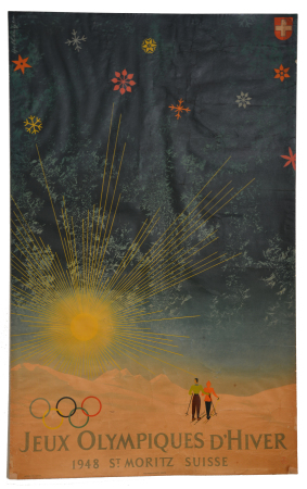 Stamp of Olympics » 1948 St. Moritz 1948 St. Moritz official poster, 63x100cm