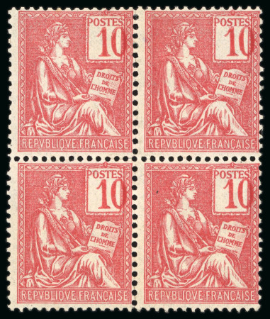 Stamp of France » Émissions à partir de 1900 1900-1901, Bloc de 4 Type Mouchon Y&T n°112a **/*