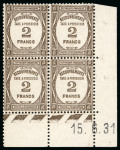 Stamp of France » Timbres-Taxe 1927-1931, Coin daté timbre-taxe Y&T n°62 **, 15.6.31,