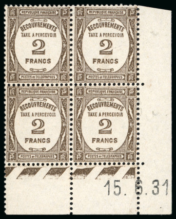 Stamp of France » Timbres-Taxe 1927-1931, Coin daté timbre-taxe Y&T n°62 **, 15.6.31,
