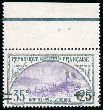 Stamp of France » Émissions à partir de 1900 1922, Spectaculaire variété de surcharge à cheval