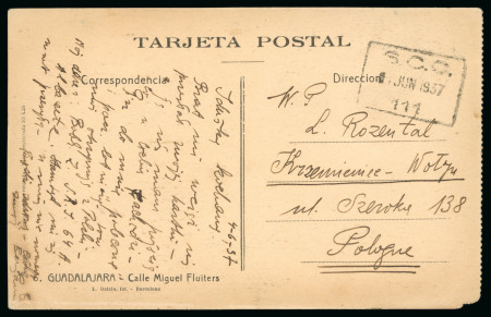 Stamp of Spain » Spain Civil War 1937 Three stampless picture postcards from a Polish volunteer in the International Brigades,