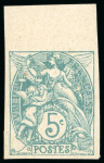 Stamp of France » Émissions à partir de 1900 1900-24, Ensemble non dentelé de 7 timbres Type Blanc