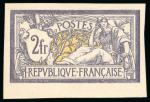 Stamp of France » Émissions à partir de 1900 1900, Y&T n°122a, 2 francs violet et jaune Type Merson,