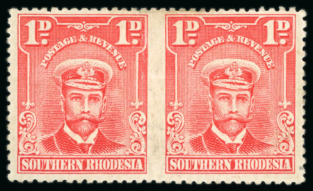 Stamp of Southern Rhodesia 1924-29 1d bright rose, mint, imperf. between horizontal