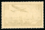 Stamp of France » Poste Aérienne 1936, Avion survolant Paris, timbre Y&T PA 14b 50 francs