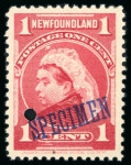 Stamp of Canada » Newfoundland 1897 1c green, selection of eleven mint and mint n.h.